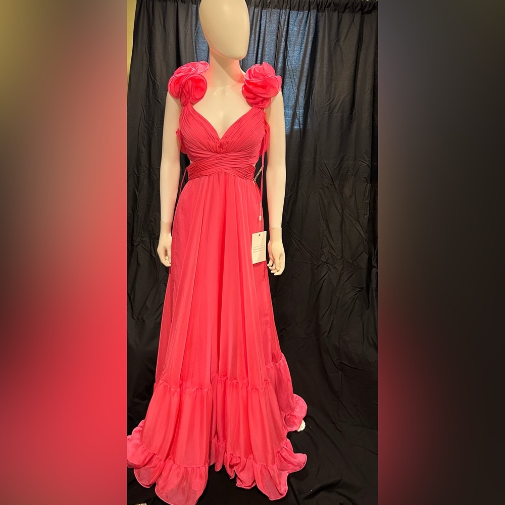 Mac Duggal Ruffle Tiered Cut Out Chiffon Gown-the prom dress gone viral!!!